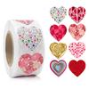 500Pcs Color Valentine'S Day Heart Sticker Birthday Gift Packaging Seal Sticker Party Invitation Decor Sticker Baking Label