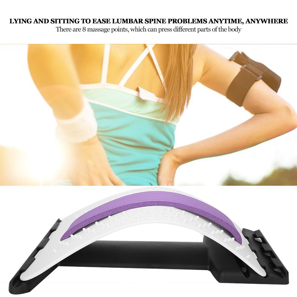 Растяжитель для массажа спины Облегчение боли Растяжитель для поясничного отдела позвоночника Расслабление Корректор осанки Белый Фиолетовый