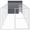 VidaXL Dog Niche with Anthracite Courtyard 214x865x181 Cm, Dog Cage, Dog Shelter, Animal House, Cages 3189122