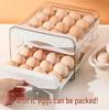 Double-Layer Stackable Refrigerator Egg Storage Drawer Box
