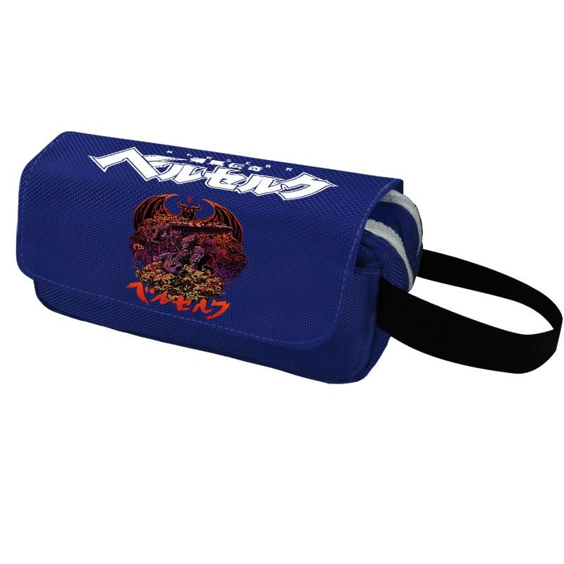 Berserk Anime Pencil Case Double Zipper Multi-functional Stationery Pouch Students