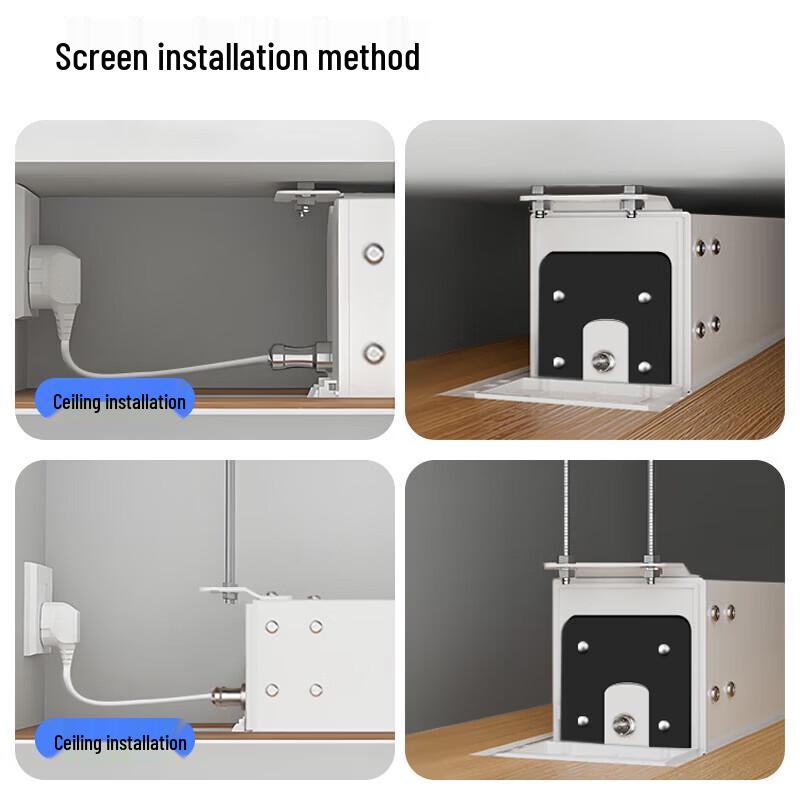 IN&VI 72-inch Recessed Electric Tab-Tensioned Projector Screen