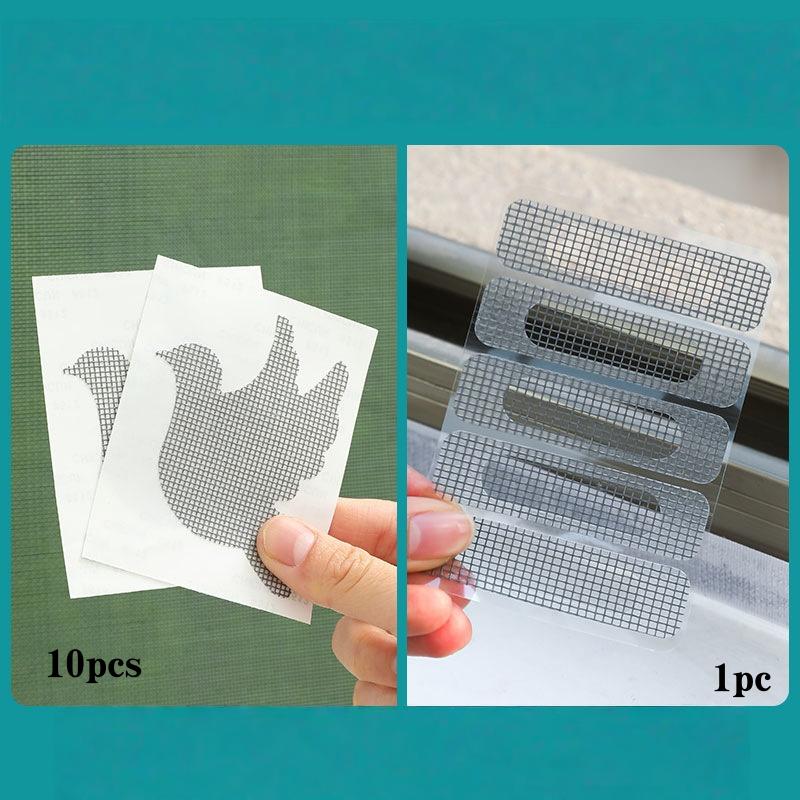 10pcs Window Screen Repair Subsidy Window Screen Stickers Self-adhesive Window Screen Patch Broken Holes Repair Subsidy