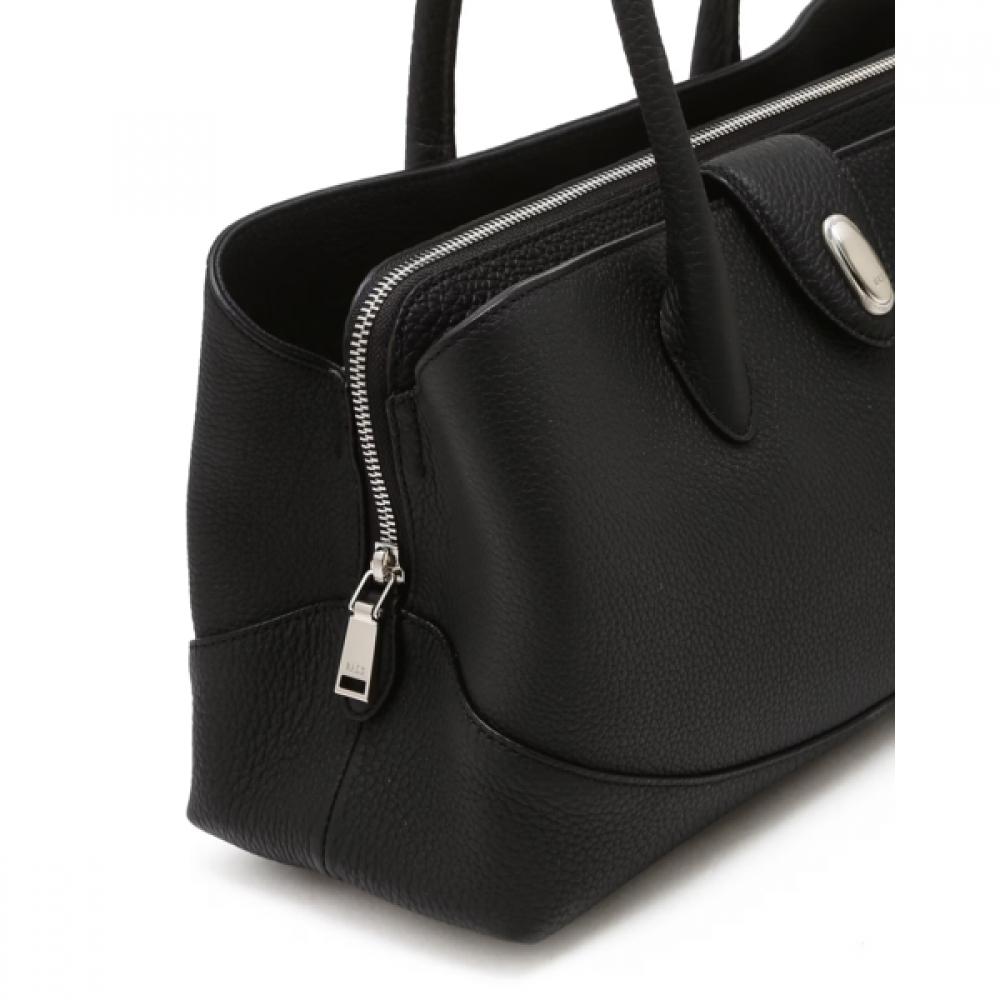 Daks Black Cowhide Tote Bag With Logo Dcba6f400bk