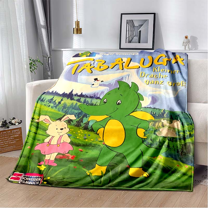 Tabaluga Der Film Print Flannel Throw Blanket Soft Warm Bed Cover For Kids Bedroom Sofa Home Decor Gift