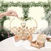 Heart Shaped Frame Wooden Love Signature Guest Book Rustic Drop Box With Heart Tags Wedding Birthday Party Props Desktop Decor