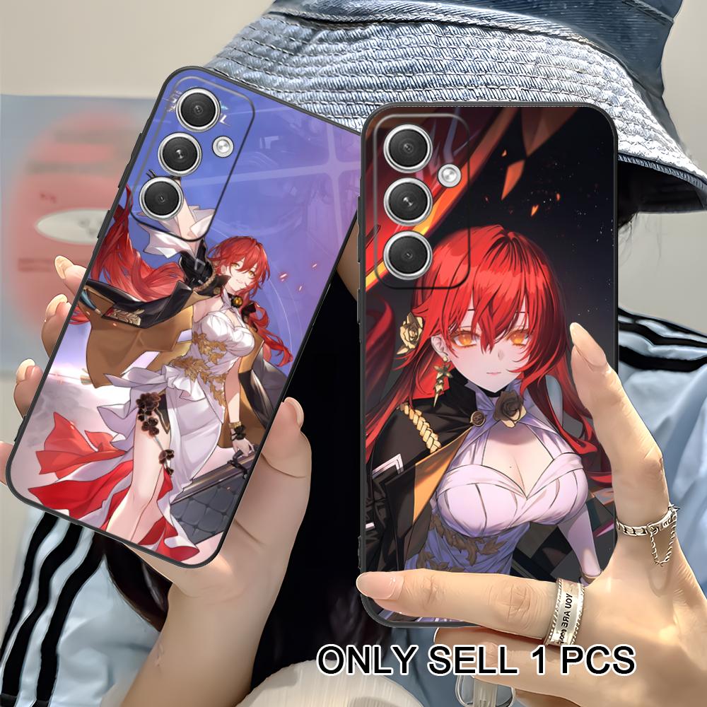 HSR Himeko Матовый ТПУ Чехол для Мобильного Телефона для Samsung Galaxy S26 S25 S24 S23 S22 S21 S20 Note20 Plus FE Ultra Цветной Чехол