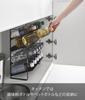 Yamazaki Широкий контейнер для бутылок 4 W38 xx Tower Bottle Большой 1339 (Ямадзаки Индастриз) Подставка под мойку, многоярусная, черная, диаметр 20,3 см, высота 40 см, серия, подставка.