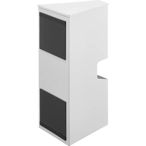 Yamazaki Magnetic Plastic Bag Case, White, W9 X D10.5 X H22.6cm, Tower, Floating Storage, Air-Wrap Storage, for Plastic Cooking Bags, 1616