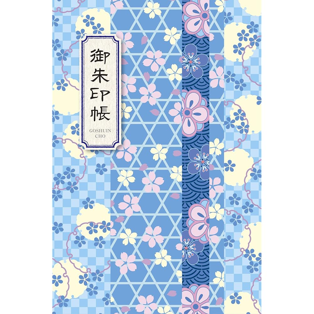 SOWA LABO Киото Цветочный узор Книга Госюин (синий)