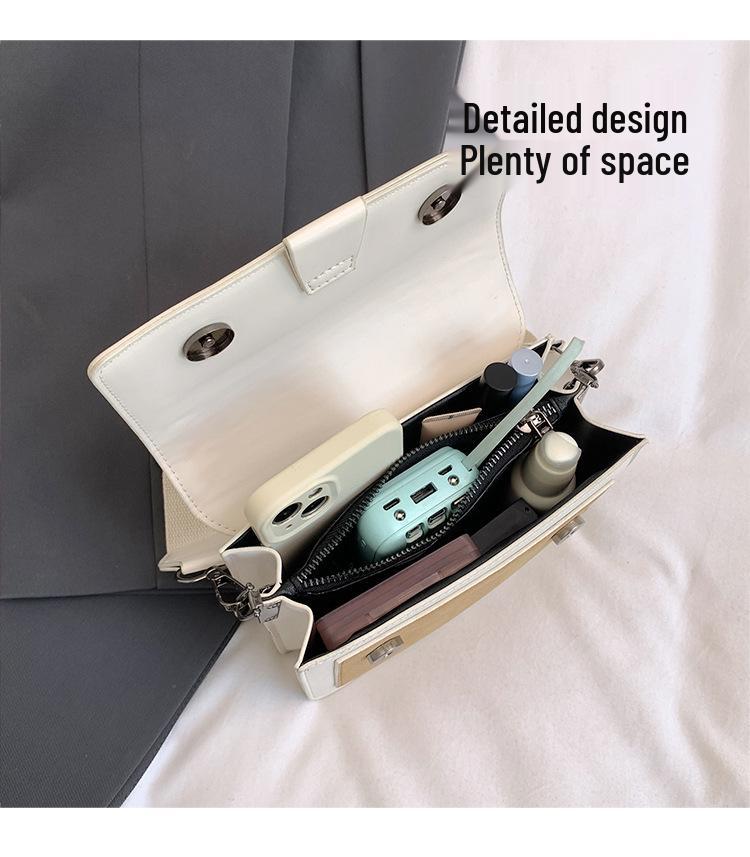 Yuezi Chic Женская маленькая квадратная сумка кроссбоди в корейском стиле 2025 года с широким ремнем