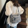 Retro denim bag women's 2025 new fashion commuter tote bag casual simple large capacity shoulder crossbody