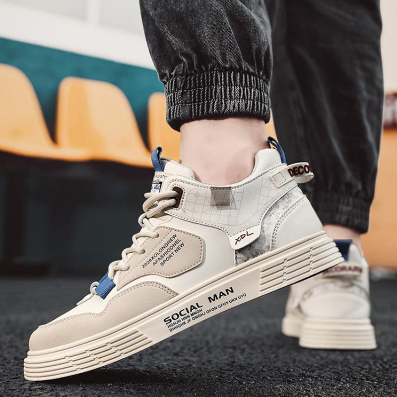 Fashion New Men's Casual Sports Shoes Soft Vulcanized Men's Shoes Men's Flat -match Versatile Casual Outdoor Outdoor Jogging Men's Shoes