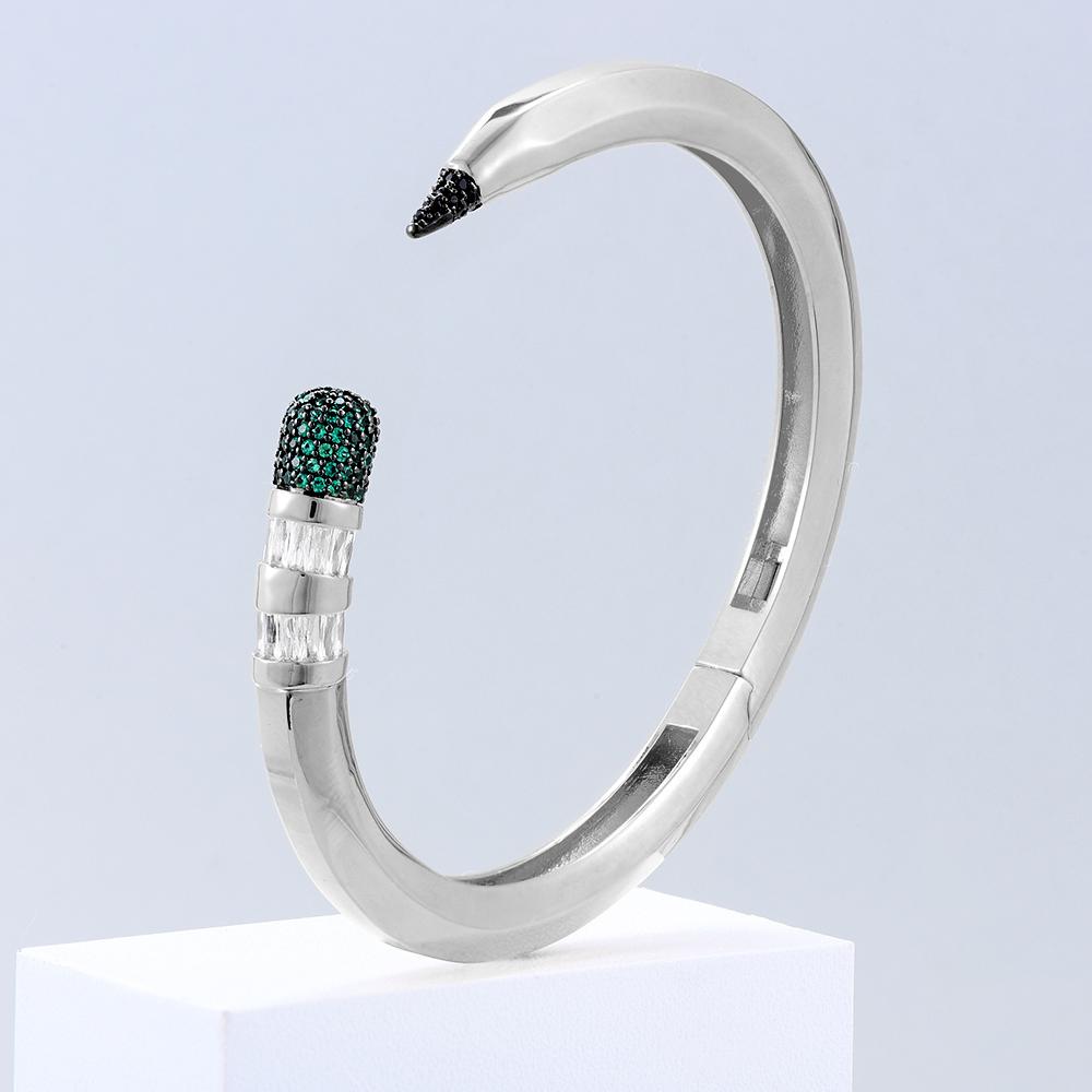 GODKI Trendy Pencil Designs Bangle Cuff For Women Wedding Full Cubic Zircon Crystal CZ Dubai Silver Color Party Bracelet 2026