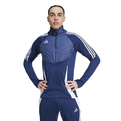 Adidas Tiro 24 Зимный джерси топ JTQ63 на молнии, повседневная командная куртка, стиль жизни, мужская, сине-белая (IY0127)