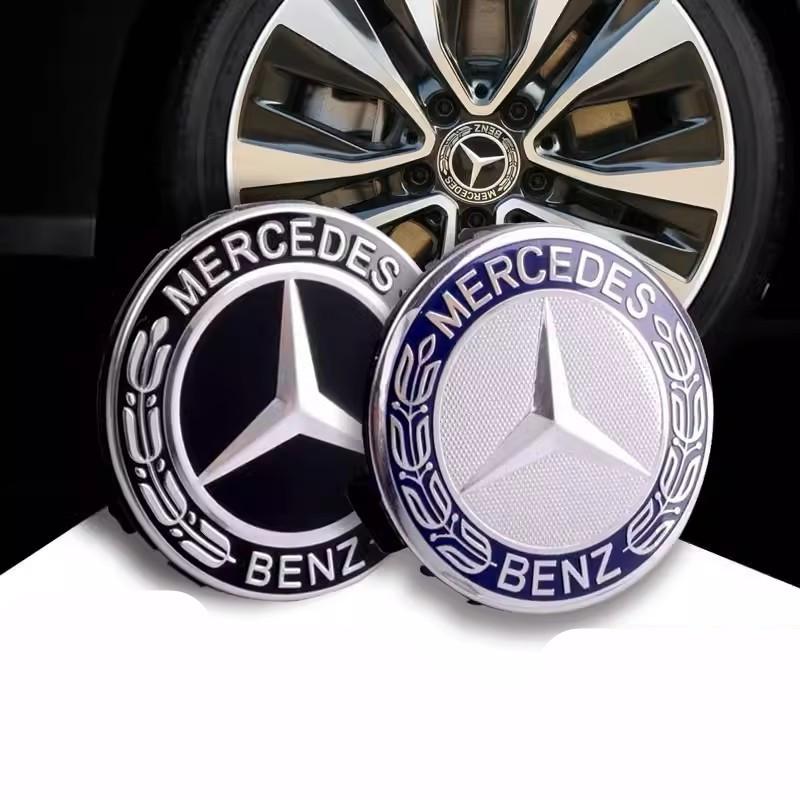 YDC4 Car Styling Wheel Center Covers Hub Caps Cover Emblem Stickers for Mercedes Benz W203 W204 W168 W176 CLA CLK CLS W124 W205 W211