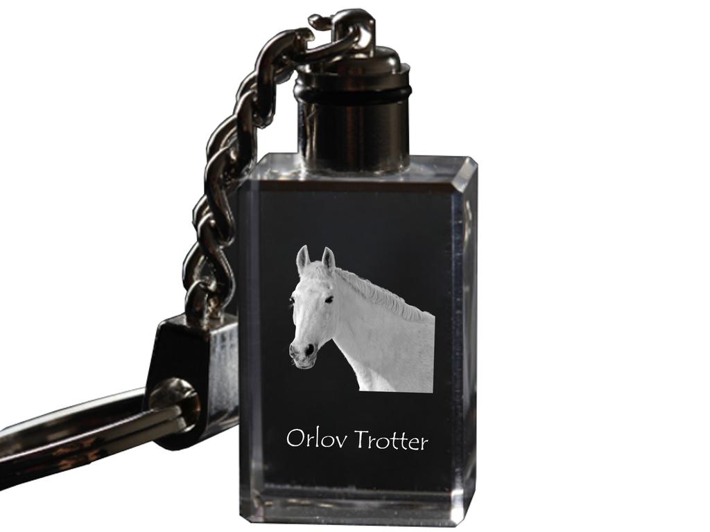 Orlov Trotter - Crystal Pendant with Photo of a Horse, Illuminated Pendant, Unique Gift by Art-Dog Brand