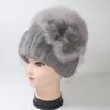 Winter Women 100% Natural Rex Rabbit Fur Cap Lady Warm Authentic Rex Rabbit Fur Caps Good Elastic Real Fur Hats Warm Beanies
