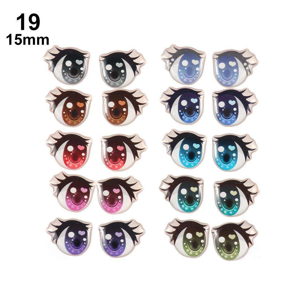 Anime Figurine Doll Cartoon Eyes Stickers Clay Decals Love Cute Sticker Face Organ Paster