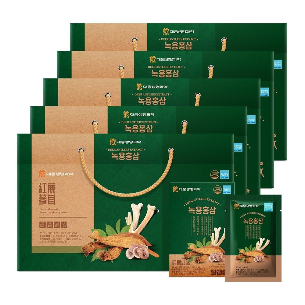 Daewoong Life Science Deer Antler & Red Ginseng (Contains domestic fresh deer antler extract, 6-year-old red ginseng | 70ml 150 pcs