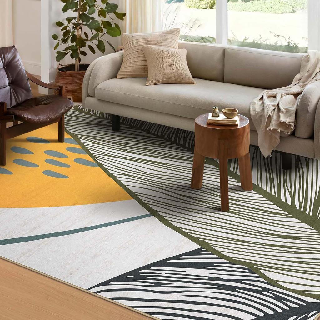 Moroccan Bedroom Carpet Anti Slip and Dirt Resistant Bedside Carpet Living Room Coffee Table Sofa Carpet