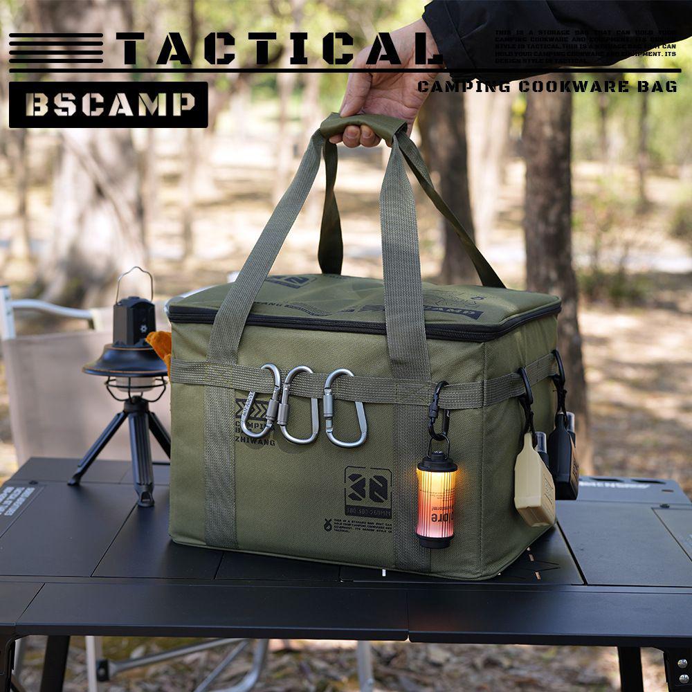 Сумка для хранения на открытом воздухе 30 л для посуды и газовых баллонов - Противоударная сумка для кемпинга и пикника