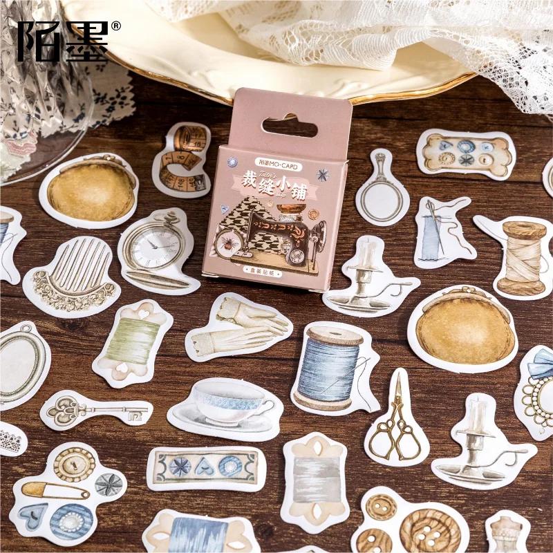 Journamm 45pcs Ins Mini Boxed Stickers DIY Scrapbooking Collage Supplies Creative Decor Stationery Sealing Aesthetics Stickers