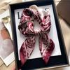 New Paisley Print Small Square Scarf Soft Satin Silk-like Thin Neck Scarf Mature Style Sunscreen Headscarf For Women