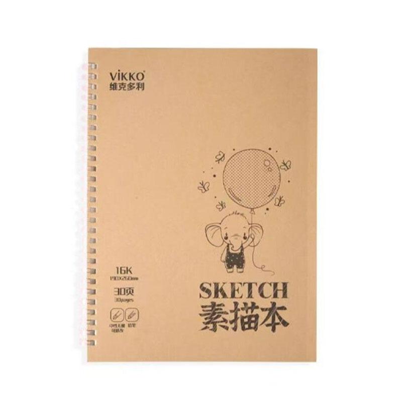 30 страниц 16K Скетчбуки на спирали Экологически чистая Плотная бумага для рисования Художественный скетчпад Книга для рисования маслом Художественные принадлежности