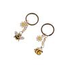 Брелки для ключей Cartoon Garden, мини-подвеска из металла и эмали, креативный брелок для ключей в виде цветка пчелы для женщин и мужчин