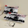 Japanese Samurai Print Fitted Sheet Set 100% Polyester Microfiber Mattress Covers Breathable Bedding Set With 2 Pillowcases