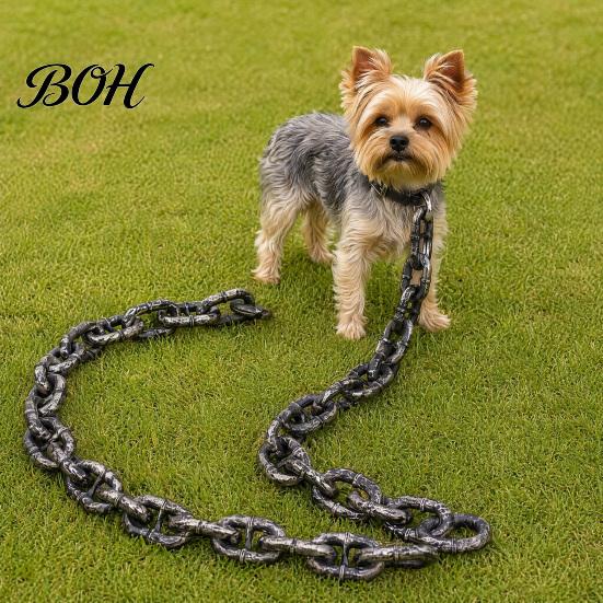 Small Dog Leash Giant Chain Leash, Lightweight Plastic Pet Looks Like Pomeranian Iron Chain, Stylish Big for Dogs Photo Props Fun Breeds