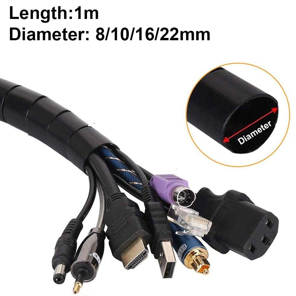 Spiral Cable Sleeve Cover Flexible Tube Line Organizer New Wrap Winding Cable