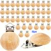 10pcs 30mm Solid Beech Wood Sling Clips - Natural Log Material for DIY Jewelry, Hanging Decorations - No Electricity Required, Event & Party Supplies