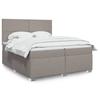 Maison Exclusive - Sommier à lattes de lit avec matelas Taupe 200x200 cm Tissu