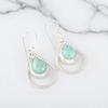 Натуральный Амазонит Драгоценный Камень 925 Стерлинговое Серебро Ювелирные Изделия Серьги Ручной Работы 1.70" EE-96-24