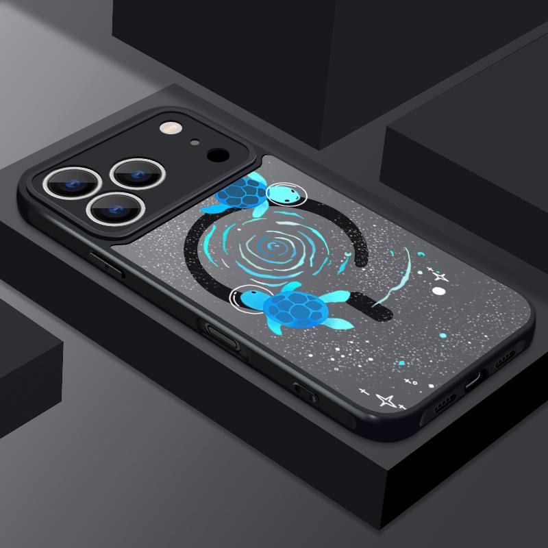 Чехол с рисунком Морская черепаха, Ракушка, Кит для iPhone 17 Pro Max Funda iPhone 16 15 14 13 Pro Max Прочный Бампер Магнитный Для Magsafe Ударопрочный Чехол
