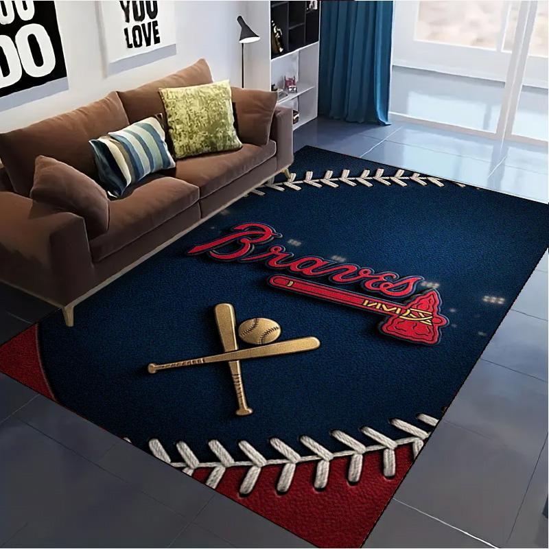 Atlanta Braves Carpet Rug for Living Room Bedroom Home Sofa Decoration,Kids play Non-slip Floor Mat