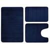 3 Pieces Bath Mat Set Bathroom Rug Water Absorption Non-Slip Thick Machine Washable Quick Dry Toilet Mat Shower Carpet