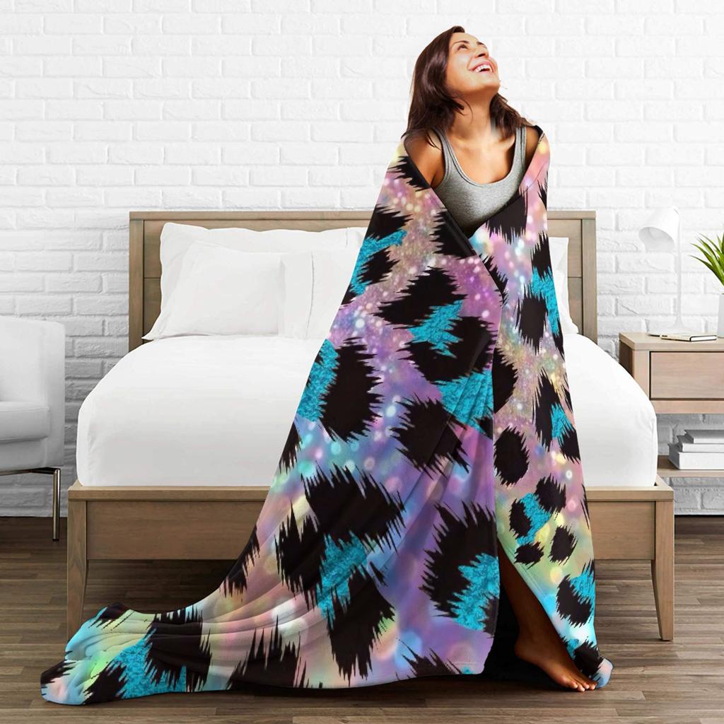 Leopard Texture Blanket Quality Soft Throw Blanket Autumn Girls Boys Couch Chair Fluffy Bedspread