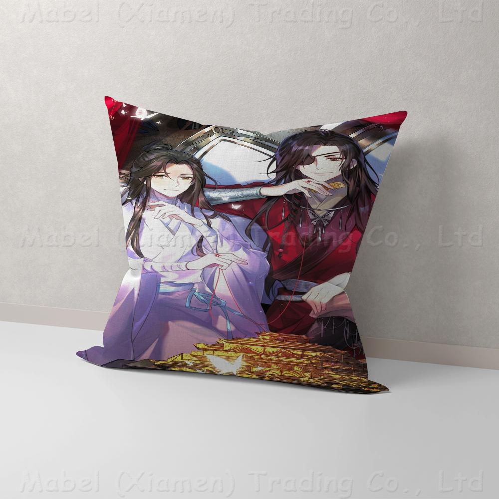 BL Anime Heaven Official's Blessing Hua Cheng Xie Lian Personalized Picture Text Home Decorative Pillows Household Gifts 45x45cm