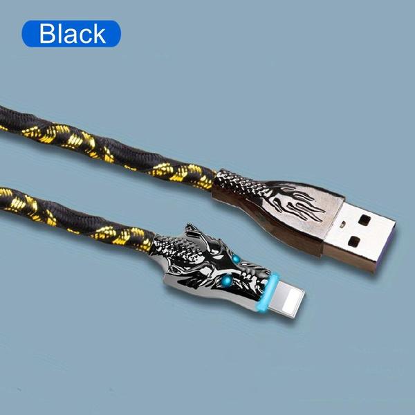 USB-кабель для быстрой зарядки, светодиодный цветной светильник, кран, кабель для зарядки телефона для IPhone / кабель Micro USB / Type-C для IPhone и других смартфонов Android