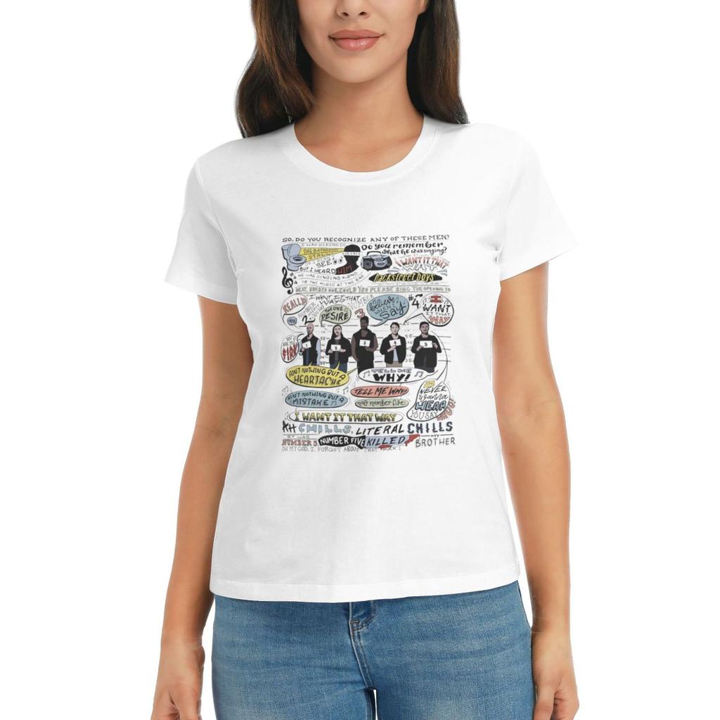 Women TShirt I Want It That Way B99 Colorized Summer Short Sleeve Tees Crew Neck Cotton T Shirts Clothes Tops Streetwear