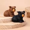 Милая имитация бурого медведя, фигурки животных, модель, миниатюрные украшения животных, рождественский подарок, декор для рождественской елки