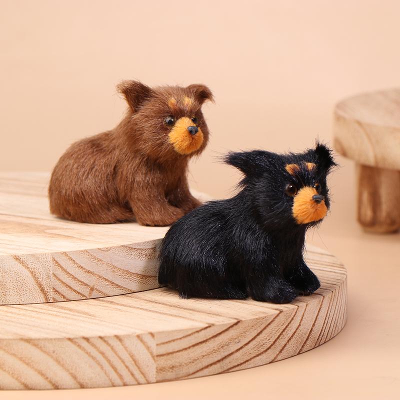 Милая имитация бурого медведя, фигурки животных, модель, миниатюрные украшения животных, рождественский подарок, декор для рождественской елки