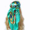 Шейный платок Шаль Накидки Принт Шелковый атласный платок квадратный Женский Мусульманский хиджаб Элегантная повязка на голову Бандана дизайнерский бренд фуляр