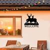 Deer Buck Artwork Shape Wall Stickers Family Shape Welcome Sign Artwork Ideal for Wildlife Enthusiasts and Home Decor
