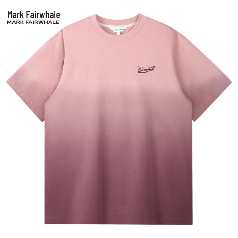 Mark Fairwhale Мужская хлопковая футболка с градиентной окраской Dip-Dye и вышивкой