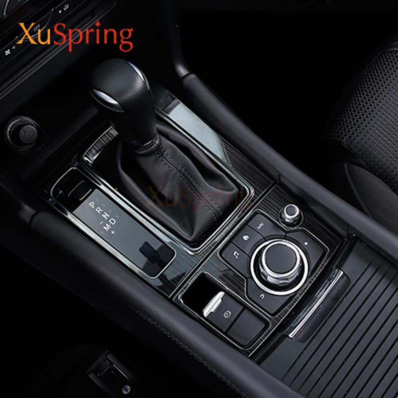 Car Console Gearbox Panel Trim for Mazda 6 Atenza 2015 2016 2017 2018 Frame Cover Sticker Strips Garnish Accessories Styling