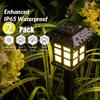 2pack Solar Lawn Lights Outdoor Waterproof Courtyard Landscape Lights Garden Villa Courtyard Decorative Floor Mounted Warm Lights